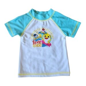 Pink Fong Nickelodeon baby shark rashguard
